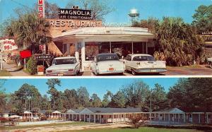 HARDEEVILLE, SC South Carolina  MAGNOLIA RESTAURANT~MOTEL  50's Cars Postcard