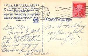 St Joseph Missouri Pony Express Motel Multiview Antique Postcard K101159