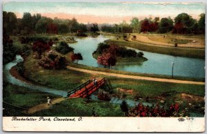 Rockefeller Park Cleveland Ohio OH Scenic Panorama View Posted Postcard