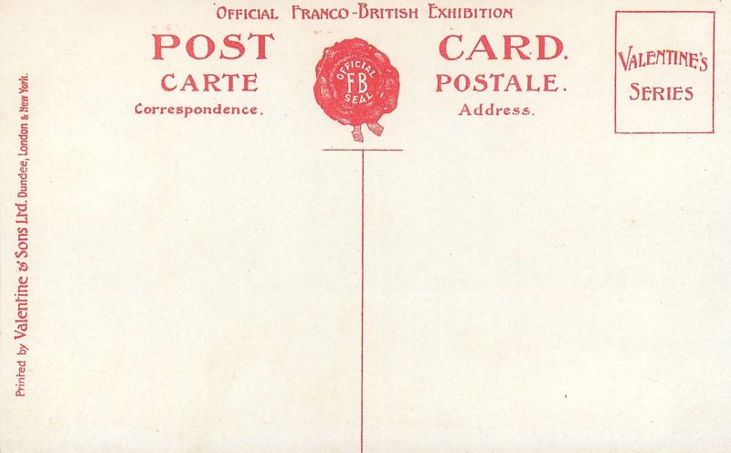 Postcard LONDON Exhibition Entrance Court of Honour 1908 Franco-british expo