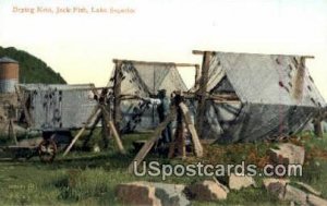 Drying Nets, Jack Fish - Lake Superior, Wisconsin WI Postcard