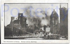 SAN FRANCISCO IN RUINS MARKET STREET BURNING