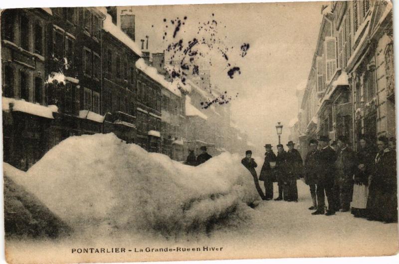 CPA PONTARLIER - La Grande-Rue en Hiver (175702)