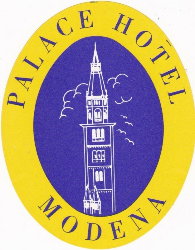 Italy Modena Palace HotelVintage Luggage Label sk1102