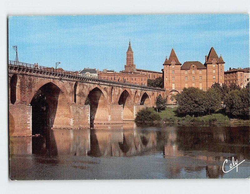 Postcard Le Musée Ingres et le Pont Vieux, Montauban, France