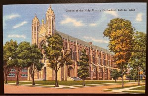 Vintage Postcard 1930-1945 Queen of the Holy Rosary Cathedral, Toldeo, Ohio (OH)