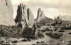 RPPC Sanborn Postcard Vista of the Interior Of the Garden Of The Gods CO S1182