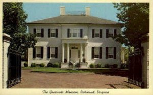 The Governors Mansion - Richmond, Virginia VA Postcard