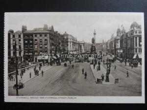 Ireland DUBLIN O'Connel Bridge & O'Connell St. - Old Postcard by Woolstone Bros