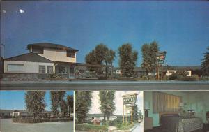 Santa Rosa California interior/exterior views Pelissier Motel vintage pc Y13312 