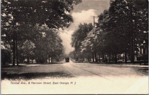 Central Ave & Harrison Street East Orange New Jersey Vintage Postcard C095