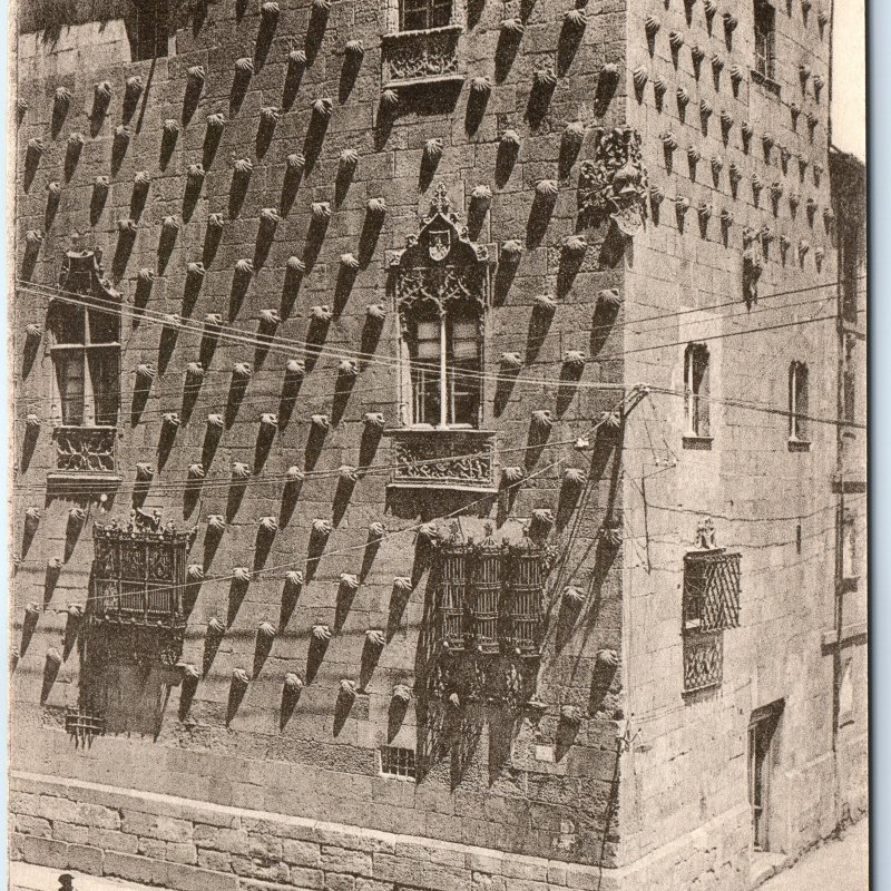 c1920s Salamanca, Spain Casa de las Conchas Shell Facade Gothic Stone Brick A351