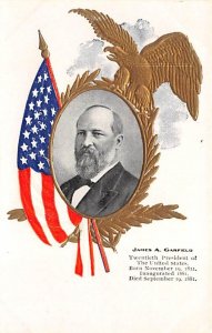 James A. Garfield 20th President of United States View Postcard Backing 