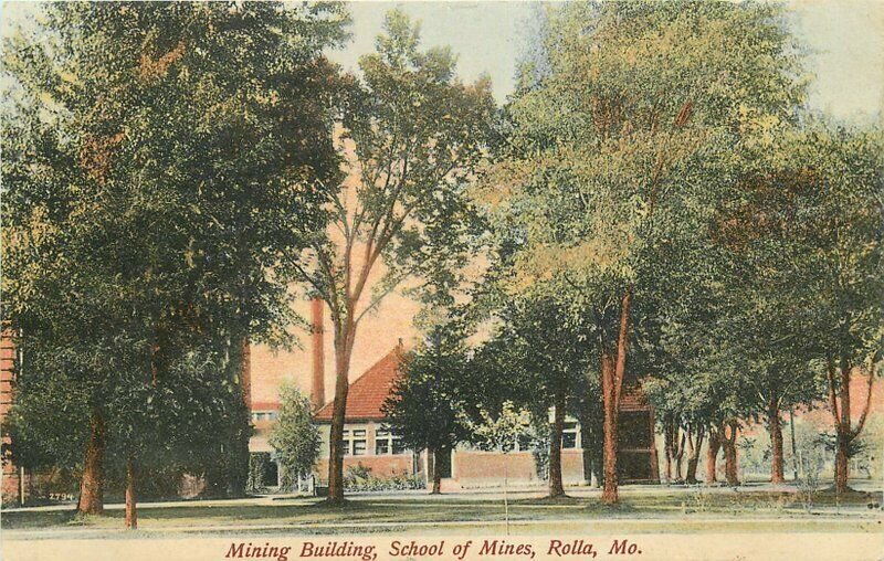 C-1908 Mining Building School of Mine Rolla Missouri Faulkner Postcard 20-5169 