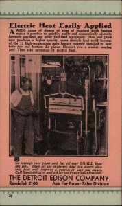 Detroit Edison Co - Randolph Heating Machinery Advertising Postal Card