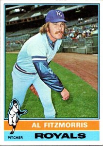 1976 Topps Baseball Card Al Fitzmorris Kansas City Royals sk13585