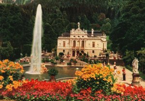 ​Vintage Postcard Royal Castle Linderhof Schloss Linderhof Bavaria Germany