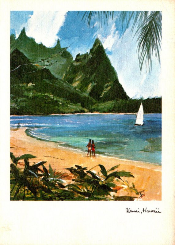 Hawaii Kauai Bali ha'i Beach Near Haena 1971
