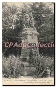 Postcard Ancient Monument Agen Pupil A La Memoire Fighters of 1870-1871