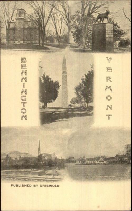 Bennington VT Multi-View c1905 Postcard EXC-MINT