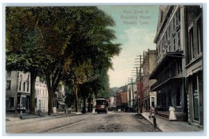 1913 Main Street Scene At Beardsley House Winsted Connecticut CT Posted Postcard