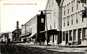 Vtg Waldoboro Maine ME Friendship Street Looking North 1910s Postcard