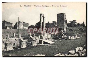 Old Postcard Antique Theater and Tower of Roland