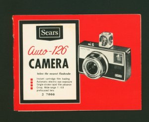 Sears Auto-126 Camera Vintage Instruction Manual