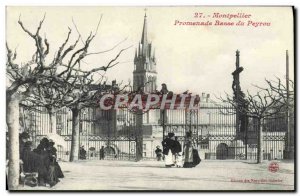 Old Postcard Lower Promenade Du Peyrou Montpellier