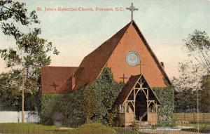 Florence South Carolina St Johns Episcopal Church Antique Postcard K15292