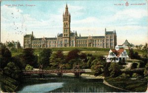 West End Park Glasgow Series 4040 WOB Note Postcard Britain Luxemburg Mexico UNP 