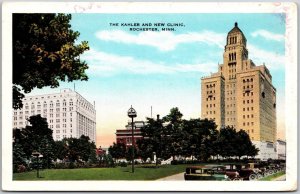 Rochester MN-Minnesota, The Kahler & New Clinic Buildings Hotel, Old Postcard