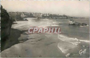 Modern Postcard Biarritz Basses Pyrenees from the beach Overview