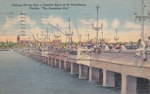 Fishing Off The Pier In St Petersburg Florida 1941
