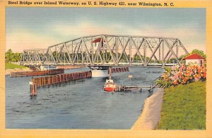 Steel Bridge over Inland Waterway near Wilmington - Wilmington, North Carolin...