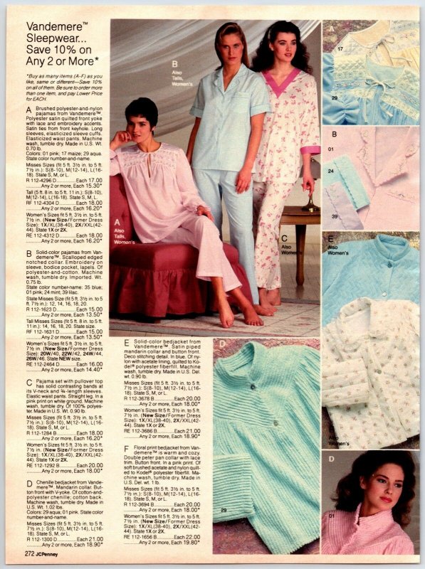 1980's  Pretty Ladies In Robes Lounge Ware Sleep Wear Print Ads Vintage Clipping