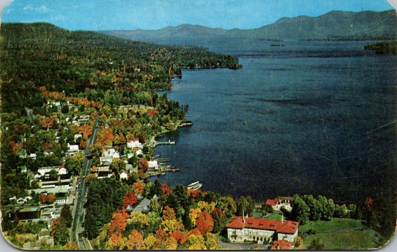 New York Lake George Aerial View Looking North From Lake George Village