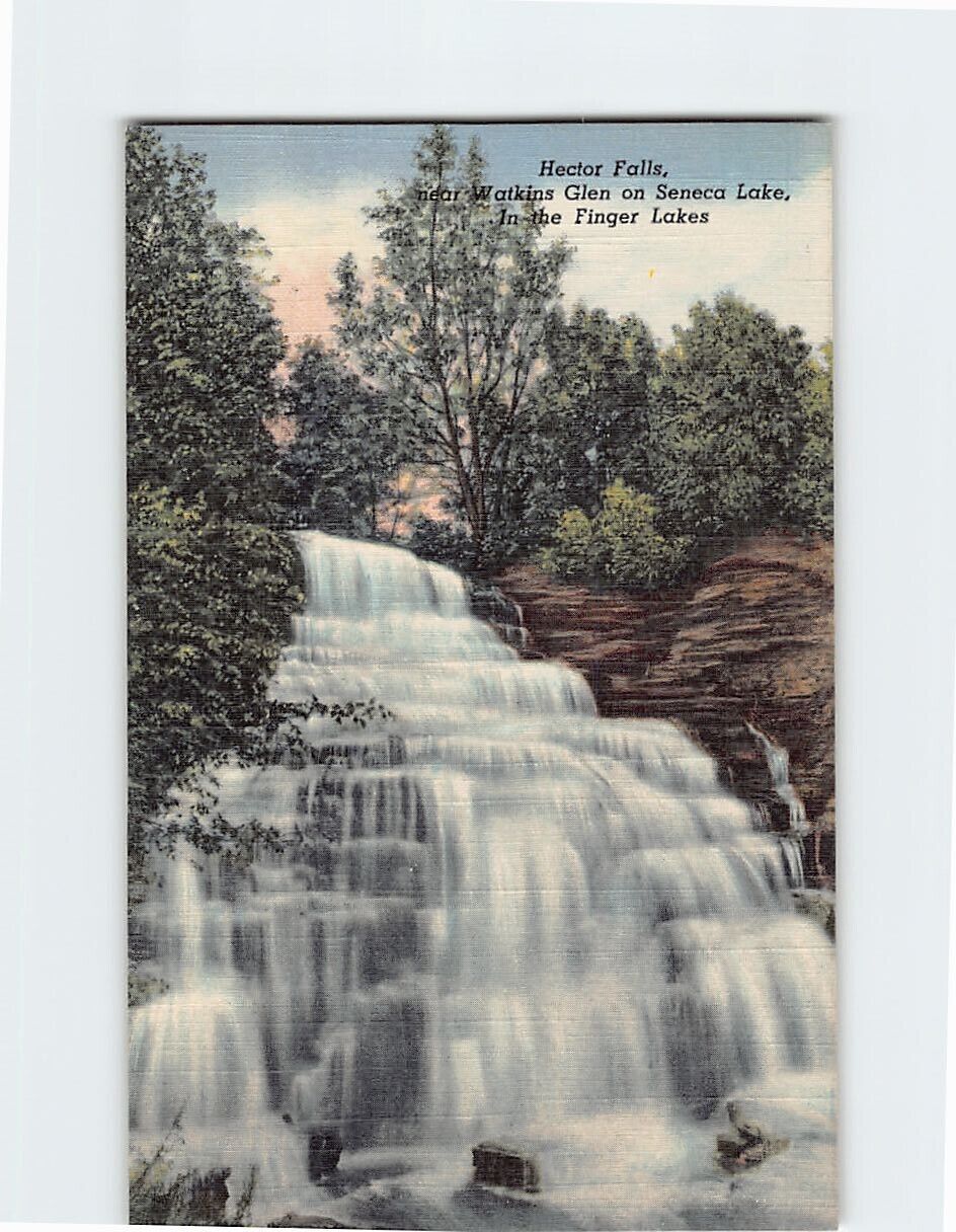 Postcard Hector Falls, on Seneca Lake, In the Finger Lakes, Hector, New ...