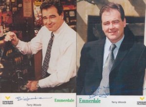 Terry Woods Emmerdale Farm Hand Signed ITV 2x Cast Card s