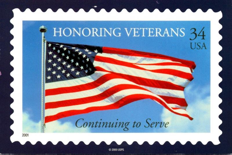 Stamps On Postcards Honoring Veterans 2005