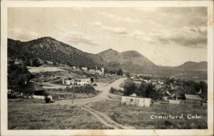 Crawford Colorado Delta County General View Real Photo Postcard