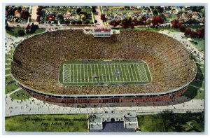 c1940s Aerial View Of University Of Michigan Stadium Ann Arbor Michigan Postcard