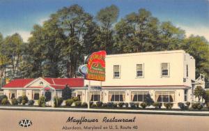 Aberdeen Maryland Mayflower Restaurant Street View Antique Postcard K99722