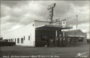 Rock River WY Mac's 24 Hour Service Gas Station Sanborn Real Photo Postcard