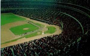 1950s New York Yankees Line Up Inside the Astrodome Houston Texas Postcard