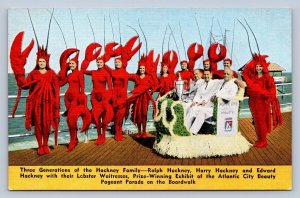 J95/ Atlantic City New Jersey Postcard c1940s Hackney Lobster Waitresses  478