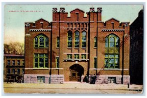 1914 Masonic Temple Rome New York NY Utica Paper Co. Antique Postcard