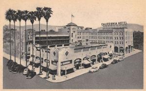 San Bernardino California Hotel Birdseye View Antique Postcard K54365 