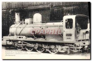 Postcard Old Train Locomotive 4119 Machine Wolff system