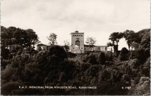 RAF Memorial from Windsor Road Runnymede Surrey UK Unused Real Photo Postcard F2